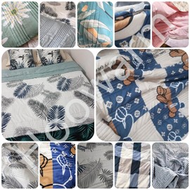 Cooling Comforter King Size for Hot Sleepers - Lightweight Soft Breathable Blanket, Washable All-Season (C, 150x200cm/59x78in)