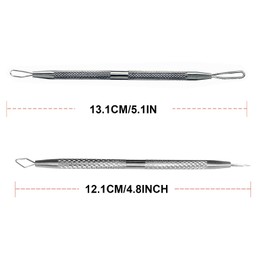 jaxiria 2 Pack 2-in-1 Pimple Extractor Removal Tools - Professional Blackhead Remover Popper Tools - Acne Comedone Tool for Face Nose