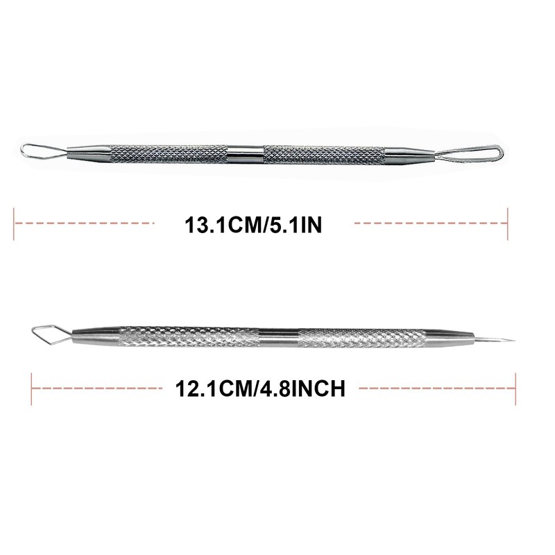 jaxiria 2 Pack 2-in-1 Pimple Extractor Removal Tools - Professional