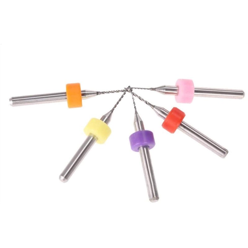 50pcs 0.5+0.6+0.7+0.8+0.9mm Tungsten Carbide Micro Drill Bits Set Engraving Tools