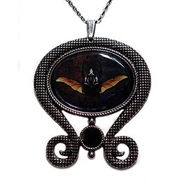 Large Gothic Winged Scarab Cameo Pendant