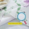 Honellaty Spring Summer Floral Vinyl Tablecloth with Flannel Backing for