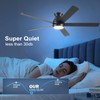 POCHFAN 60 Inch Black Ceiling Fans with Lights and Remote,