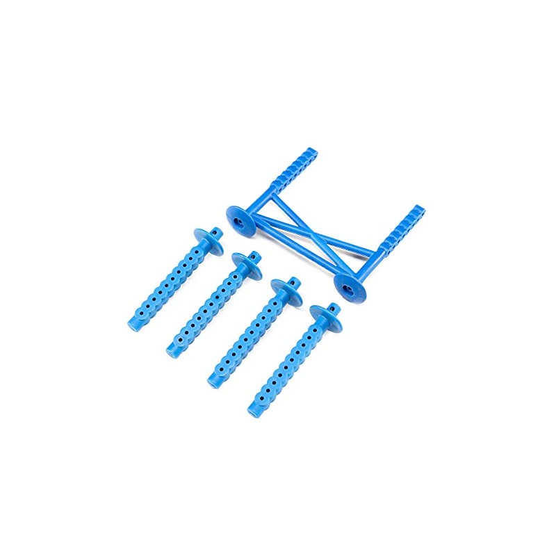 Losi Rear Body Support and Body Posts Blue LMT LOS241051
