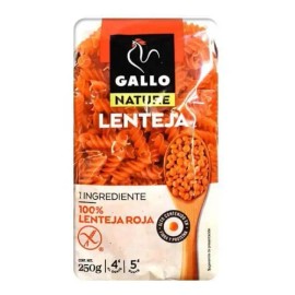 Pasta Fusilli De Lenteja Roja Gallo 250g