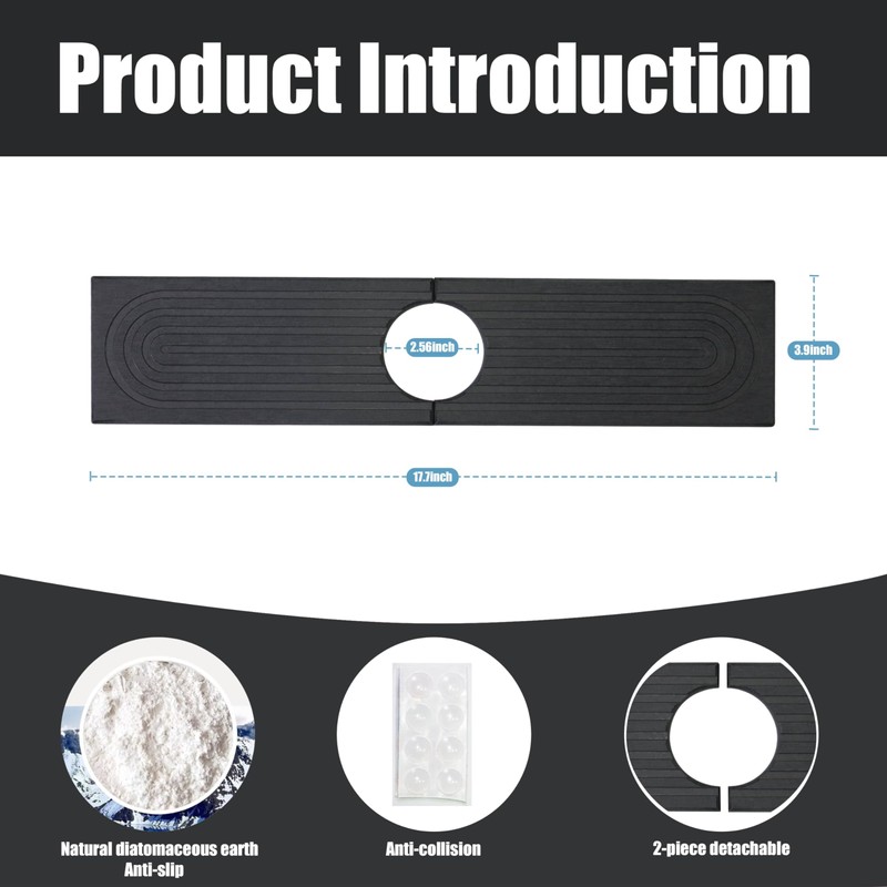 Stargaz Faucet Mat for Kitchen Sink Diatomaceous Earth Faucet Splash