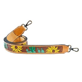 American Darling Hand Tooled Genuine Leather Crossbody Handle Strap for Bags | Phone Crossbody Strap | Crossbody Keychain Strap for Wallet Purse Clutch Cellphone Key Chain Holder | Shoulder Bag Strap