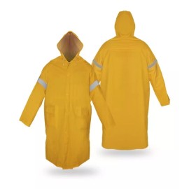 MR Impermeable Amarillo Gabardina Largo Reflejante Dz1001 Mr