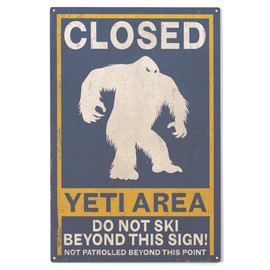 Lantern Press 10x15 Inch Wood Sign, Ready to Hang Wall Decor, Yeti