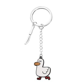 MAOFAED Funny Goose Keychain Murder Goose Gift Meme Goose With Knife Keychain For Her Him Goose Lover Gift (goose ky)