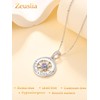 Zeuslia S925 Silver Compass Necklace for Women, Without You Would