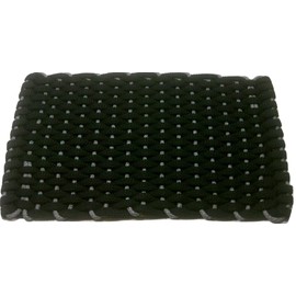 Rockport Rope Doormats 2038382P Premium Indoor & Outdoor Doormats, 20" x 38", Black with Gray Insert