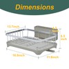 LIYI Dish Drainer,Large Capacity Storage,with Drain Outlet,304 Stainless Steel,Utensil Drain