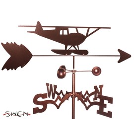 Hand Made Float Plane Airplane Garden Stake Weathervane ~New~
