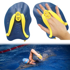 Unisex Adult Swimming Training Device Children's Hand Paddle Training Tool Hand Paddle for Swimming, Adjustable Swimming Paddle Forearm Strength Training Aid Pool Exercise Device Accessories