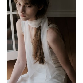 Vivid Solid Lumi Sheer Scarf (white)