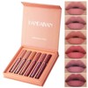 6pcs Matte Liquid Lipstick Set, Long Lasting Moisturizer Non-Stick Cup