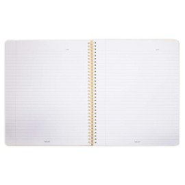 Ban.do Rough Draft Large Spiral Notebook with Saying, 11" x 9" with Pockets and 160 College Ruled Pages, I Am Very Busy (gold glitter)