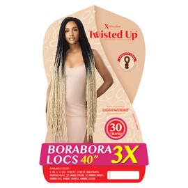 Outre Braids Crochet Braids X-Pression Twisted Up 3X BORABORA LOCS 40 inches (5-Pack, 3TOMBER)