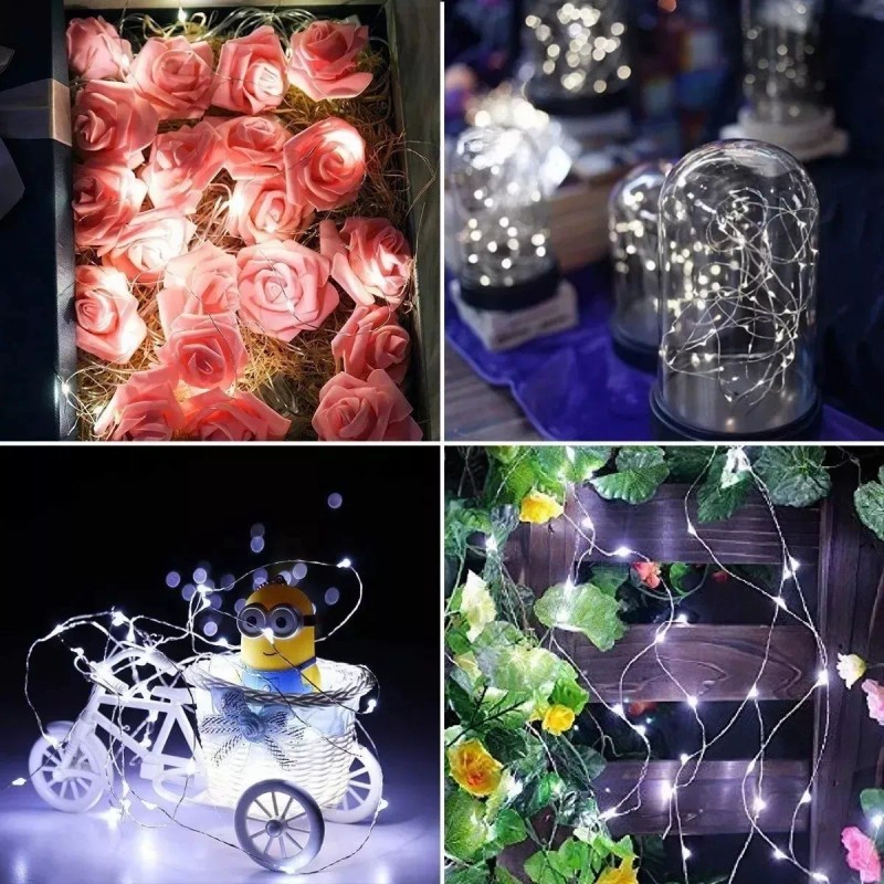 MIZETLI 12pzs Luces Led Decoracion Navidad Para Exterior Interior 2m