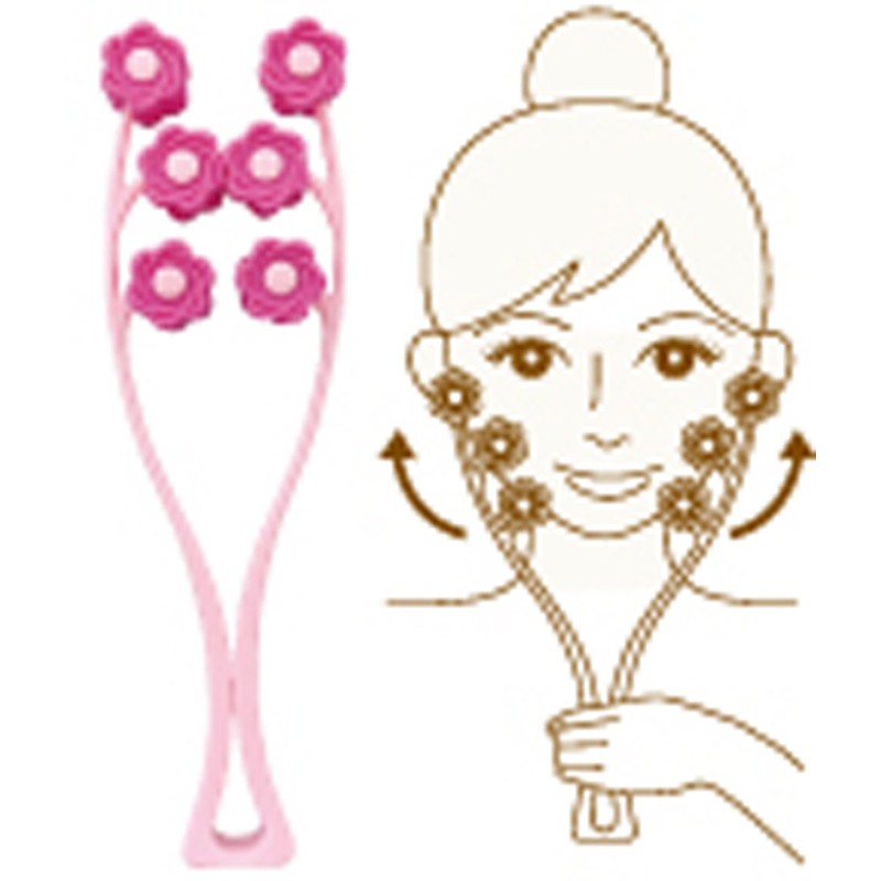 Cute Triple Face Care Roller Coral Pink 95396