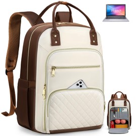 15.6 Inch Laptop Backpack, Lunch Backpack for Women, Water Resistant Work Backpack with USB Charging Port, Travel Backpack