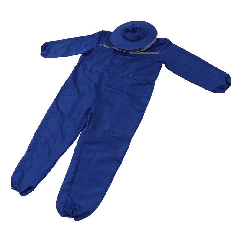 Bee Suit Rubber One Piece Designed Blue Unisex Beekeeping Clothing