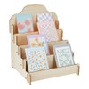 DICOSMETIC 4 Tier Greeting Card Stand Made of Papaya Wood