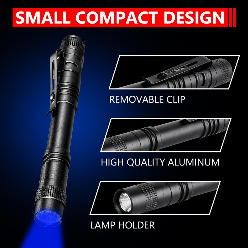 XINFEIBEI Blue Light Penlight Flashlight, Single Mode Blue Light LED