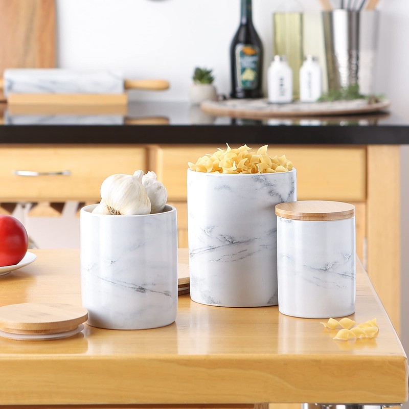 DII Kitchen Ceramic Canister Set, 4.5c / 3c / 1.25c,