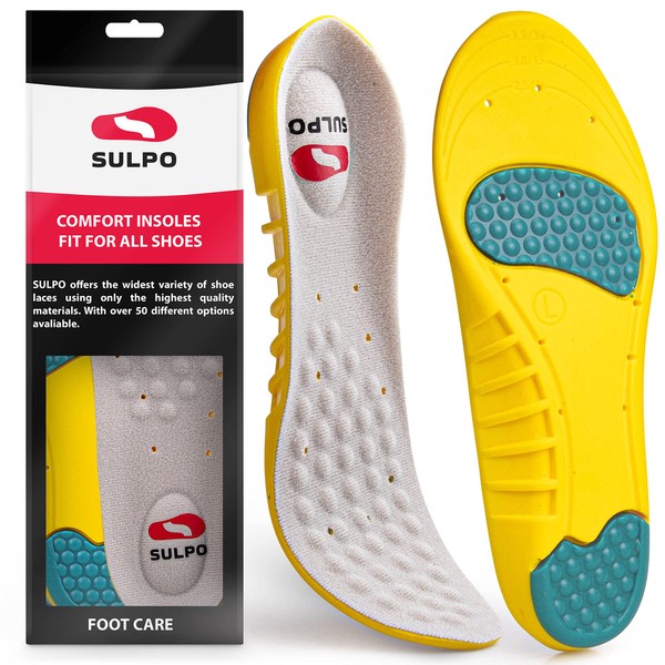 SULPO Insoles for Everyday Use - Memory Foam Shoe Insoles
