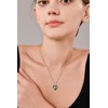 YL Mum Necklace 925 Sterling Silver Heart Pendant 12 Birthstone