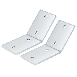 eoere 2-Pack Aluminum 135 Degree Angle Bracket, Heavy Duty Corner Brace for Greenhouse/Hoop House Reinforcement, 3" x 3-3/4", 1/4" Thick