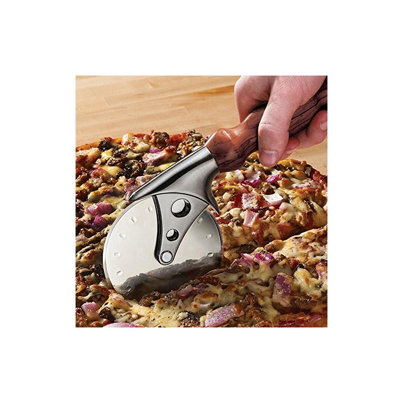 Pizza Cutter Turning Kit - 4” Diameter Stainless Steel Blade