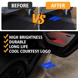 2PCS Door Lights Logo for Charger 2010-Present Car Door Led Ghost Lights Puddle Door Projector for Charger Accessories (Blue)