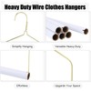 Didaey 20 Pcs Gold Dry Cleaner Hangers 18" Drapery and