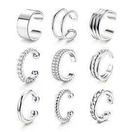 Sanfenly Ear Cuff Earrings for Women Non Piercing Gold Ear Cuffs 14K Gold Plated Ear Cuff for Non Pierced Ears Clip on Cartilage Earring Fake Earrings Lightweight