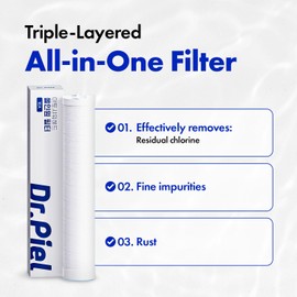 Dr. Piel Ato Shower Head All-in-One Replacement Filter (1EA) - Removes Chlorine and Impurities, Water Saving, Compatible with Dr.Piel Shower ATO