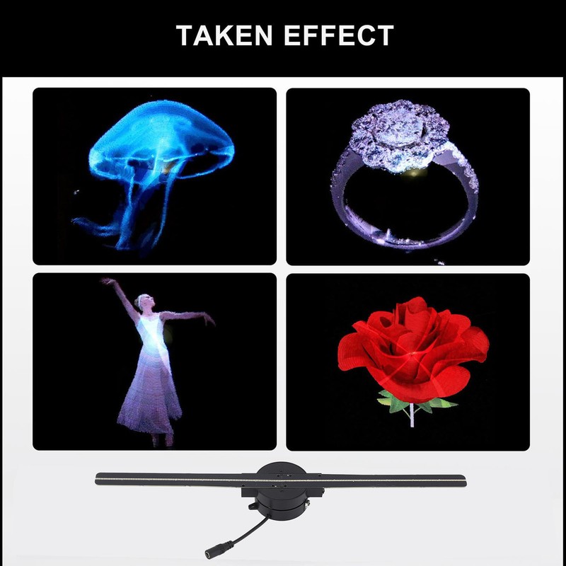 3D Holographic Advertising Machine 415x415mm 1024x640 244 LEDs Hologram Fan