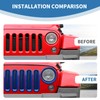PDKLIN for Jeep JK Front Grille Inserts & Headlight Cover