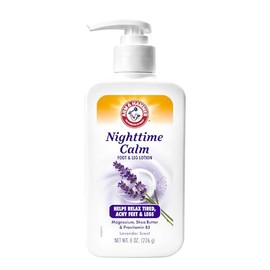 Arm & Hammer™ Nighttime Calm Loción para pies y piernas con magnesio – Crema perfumada de lavanda – 8 oz. Loción de magnesio hidratante e hidratante c