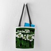 CafePress White Flowers 13"x13" Reusable Grocery Shopping Sling Tote Bag