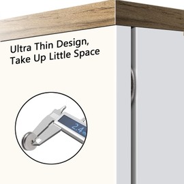 Moosike Magnetic Door Catch Ultra Thin Cabinet Magnets Stainless Steel Drawer Magnet Catch for Sliding Door Closure Kitchen Cabinet Cupboard Closet Closer (4Pack)