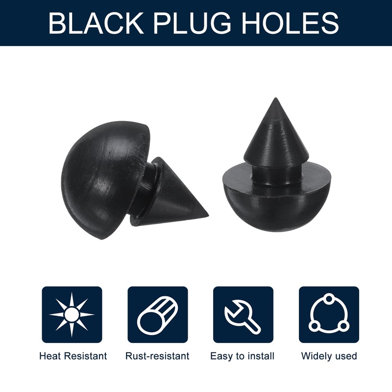 uxcell 10pcs Hole Plug 3/16 Inch (6.1mm) Button Plugs Fit
