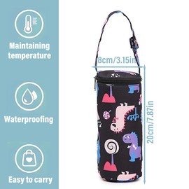 Insulated Bag Baby Bottle, Portable Travel Baby Bottle Bag, Baby Drinking Bottle Carrier, Bottle Cooler Warmer Insulated Bag, Baby Bottle Warmer, Hanging Thermal Bag for Baby Water Bottle
