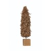 Fabric Yarn Tree with Wood Block Base, Tan