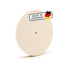 Polishing Wheel for Felt Sanding Block (95% Wool) with Hole, Diameter 125 mm, 5 mm Thick, Polishing Felt for Angle Grinder and Lathe, Sanding Block Disc Made of Wool Felt - Made in Germany
