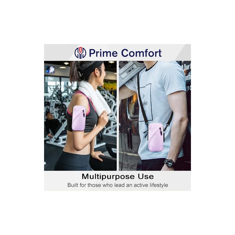 Prime Comfort - Soporte para teléfono celular para caminar, correr,