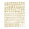Quattroerre Letter Kit Stickers, Gold