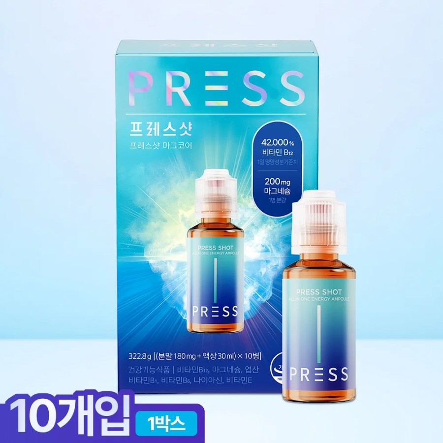 Press Shot Magcore 10 pieces, 1 box Multivitamin Magnesium Vitamin B (10 days worth) | Olive Young